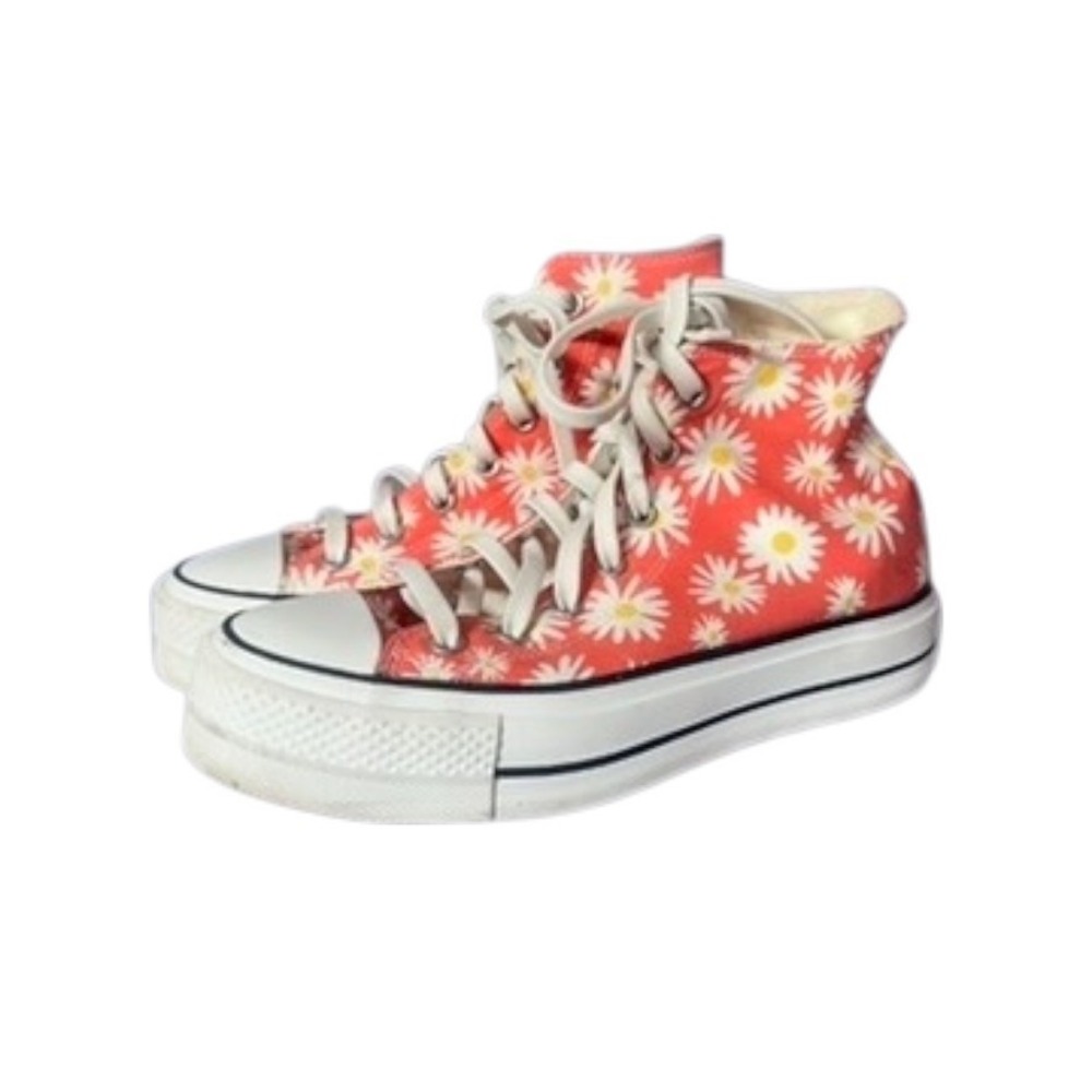 Converse Chuck Taylor Daisy Print High Top Sneakers Coral Women's 7.5‎ - Picture 15 of 16